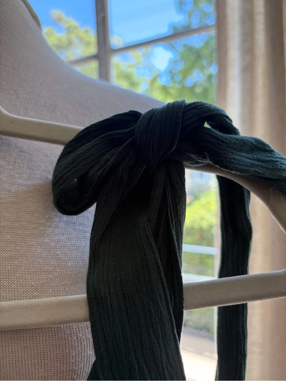 Abercrombie & Fitch Olive Green Tie-Shoulder V-Neck Maxi Dress